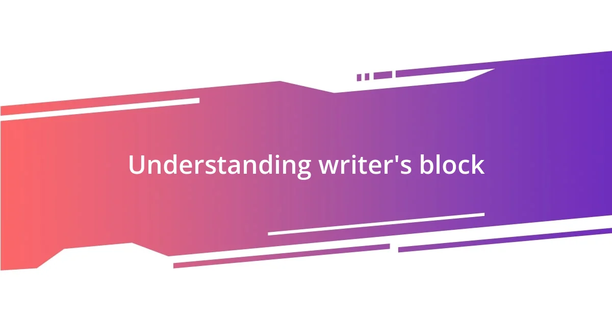 Understanding writer